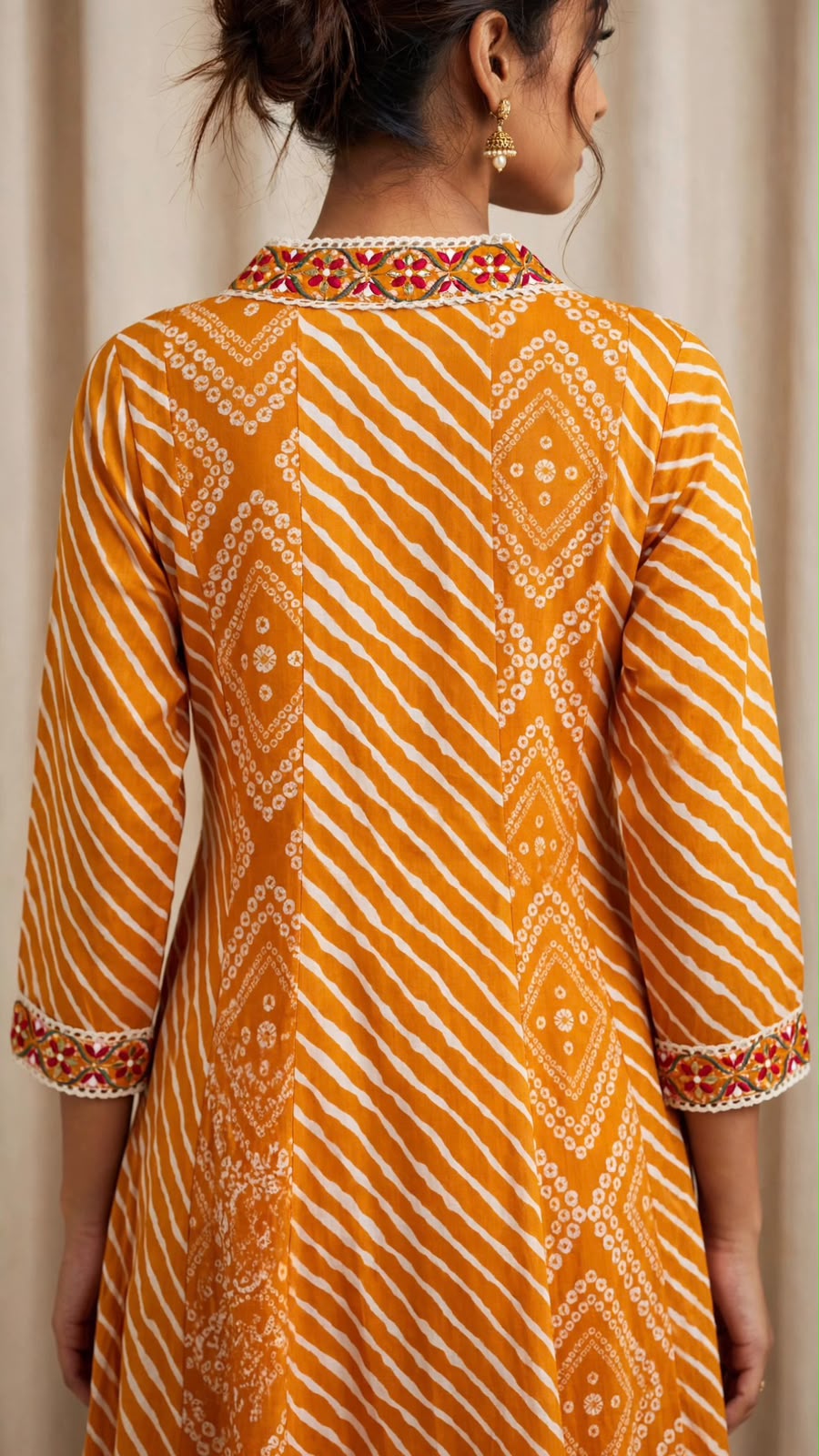 Mustard Yellow Printed Anarkali Kurta Set with Matching Pants & Dupatta | Traditional Wear